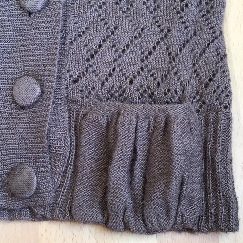 Urban Outfitters RARE Lux Crochet Granny Hooded Cardigan Sweater - Picture 7 of 12
